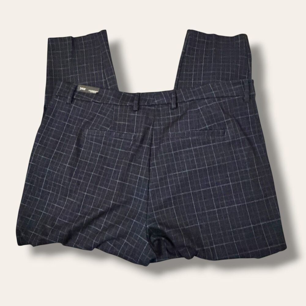 Liverpool Los Angeles Pants Womens 24W Navy Windowpane Plaid Dress Trousers